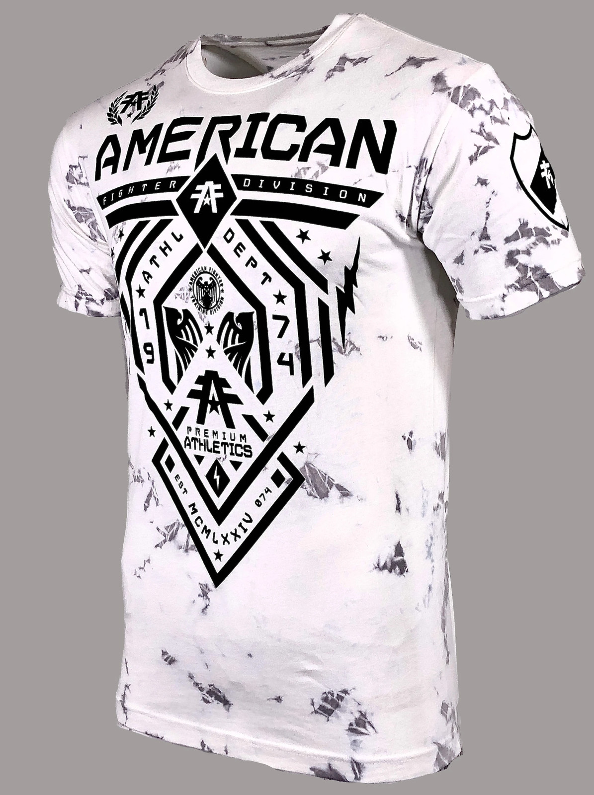 AMERICAN FIGHTER Men's T-Shirt FAIRBANKS Athletic Biker white MMA S-5XL gallery