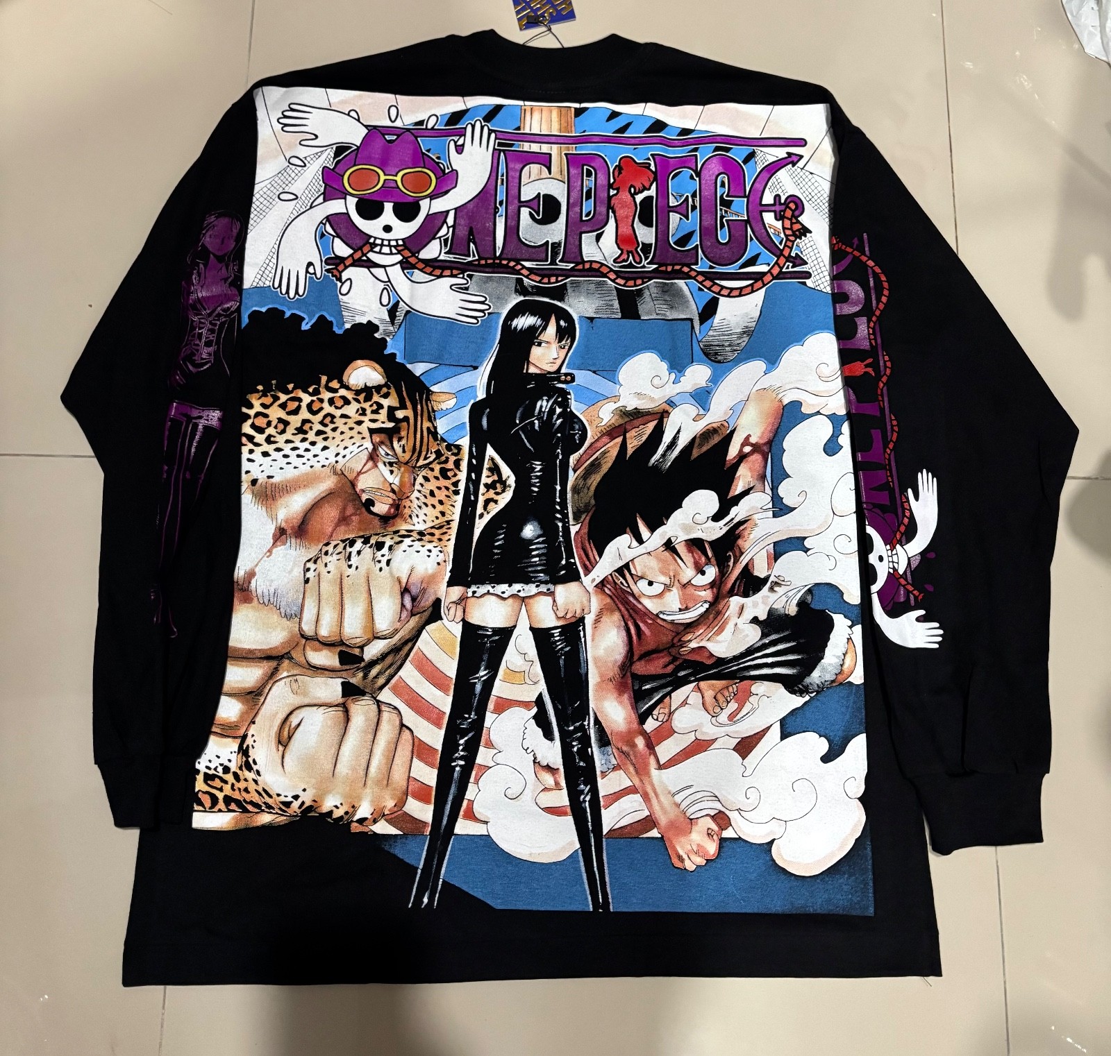 One Piece Nico Robin Bootleg Long Sleeve Shirt Anime Streetwear Graphic Tee gallery