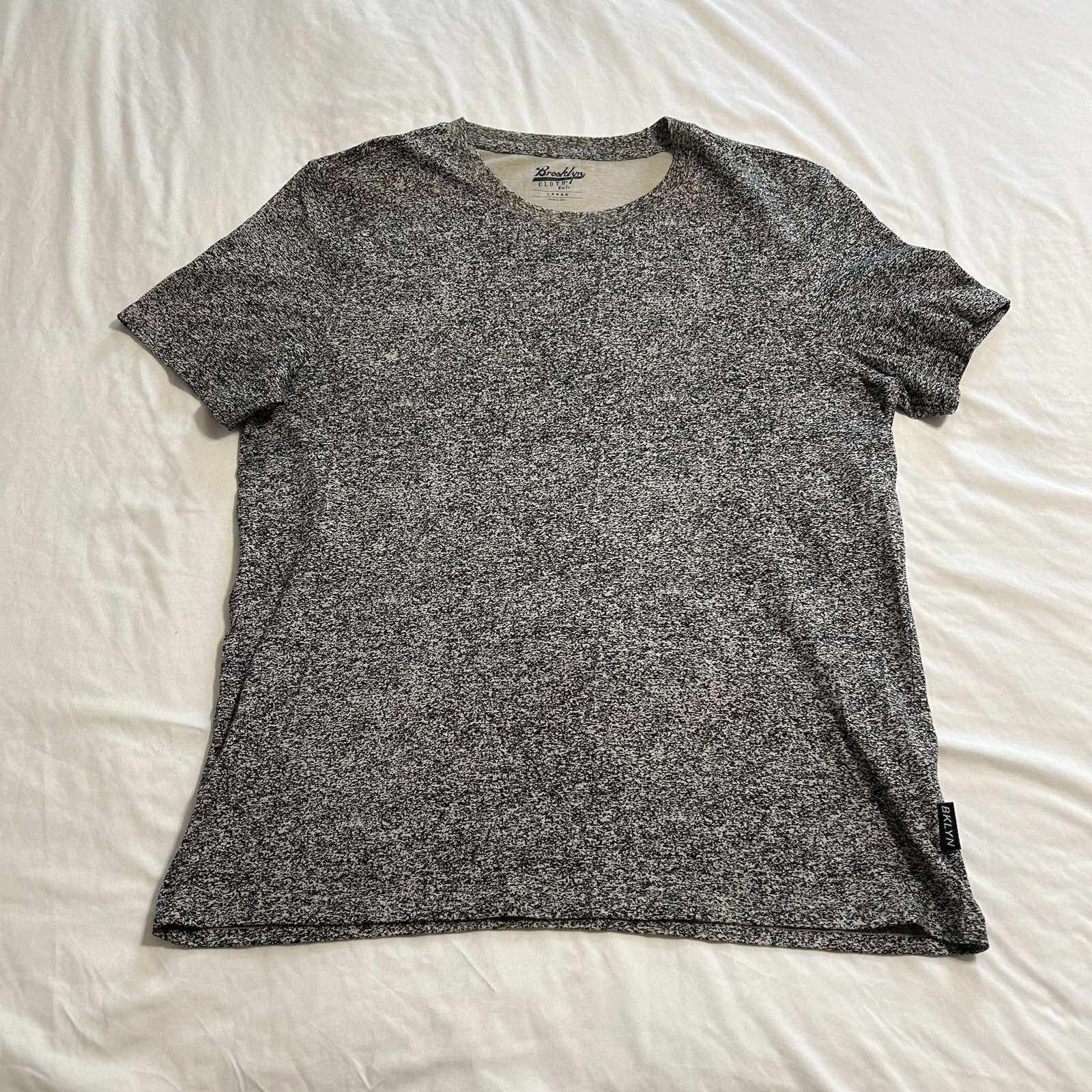 Men’s Brooklyn Cloth Tee Shirt Gray Black Blend Classic Size Large