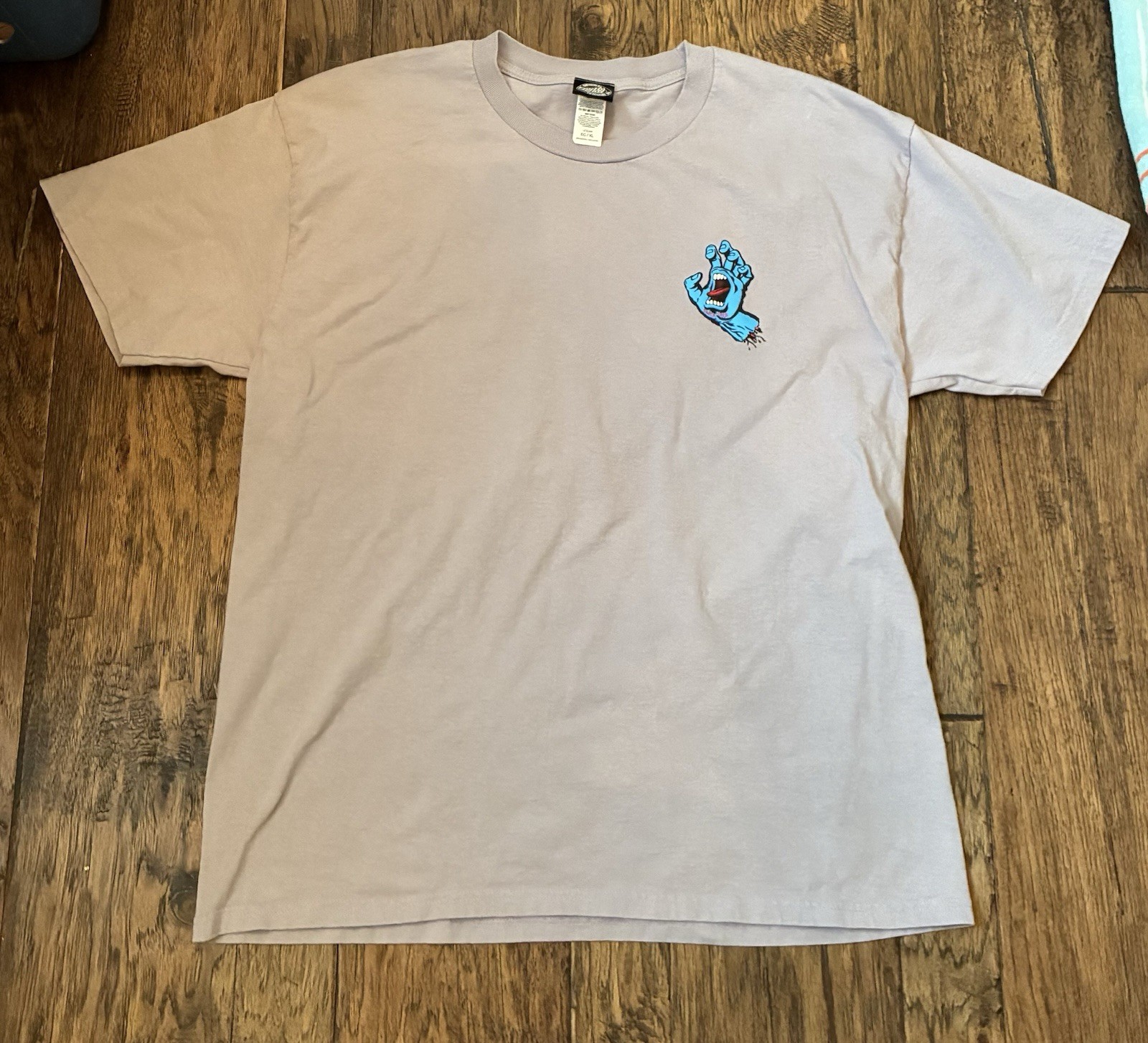 Santa Cruz Men’s Lavender T-Shirt Blue Screaming Hand Size XL gallery