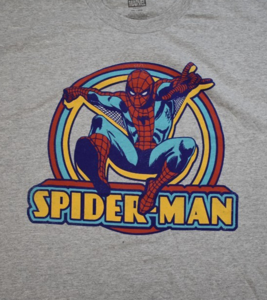 Marvel Spider-Man Mens Big & Tall Flying Spiderman Gray Shirt New LT-6XL gallery