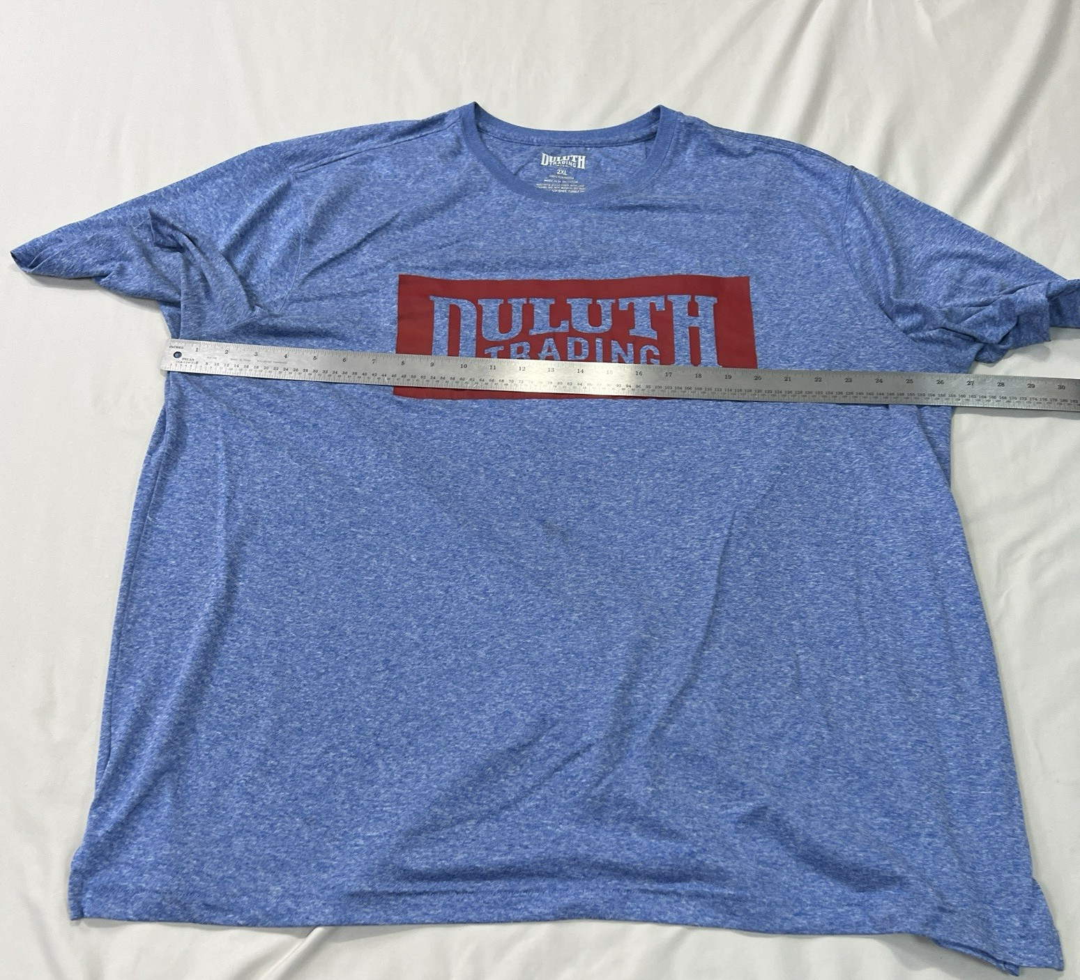 Duluth Trading Co Shirt Mens 2XL XXL Blue Stretch Breathable Tee Logo EUC gallery