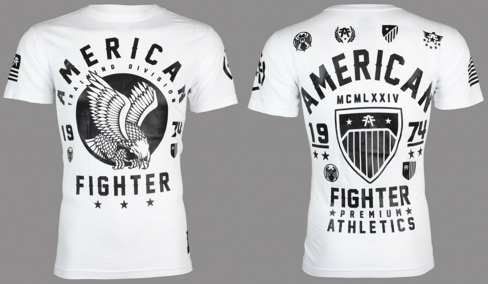 AMERICAN FIGHTER Fort Hays White Athletic Mens Crewneck T-shirt S-3XL NWT gallery