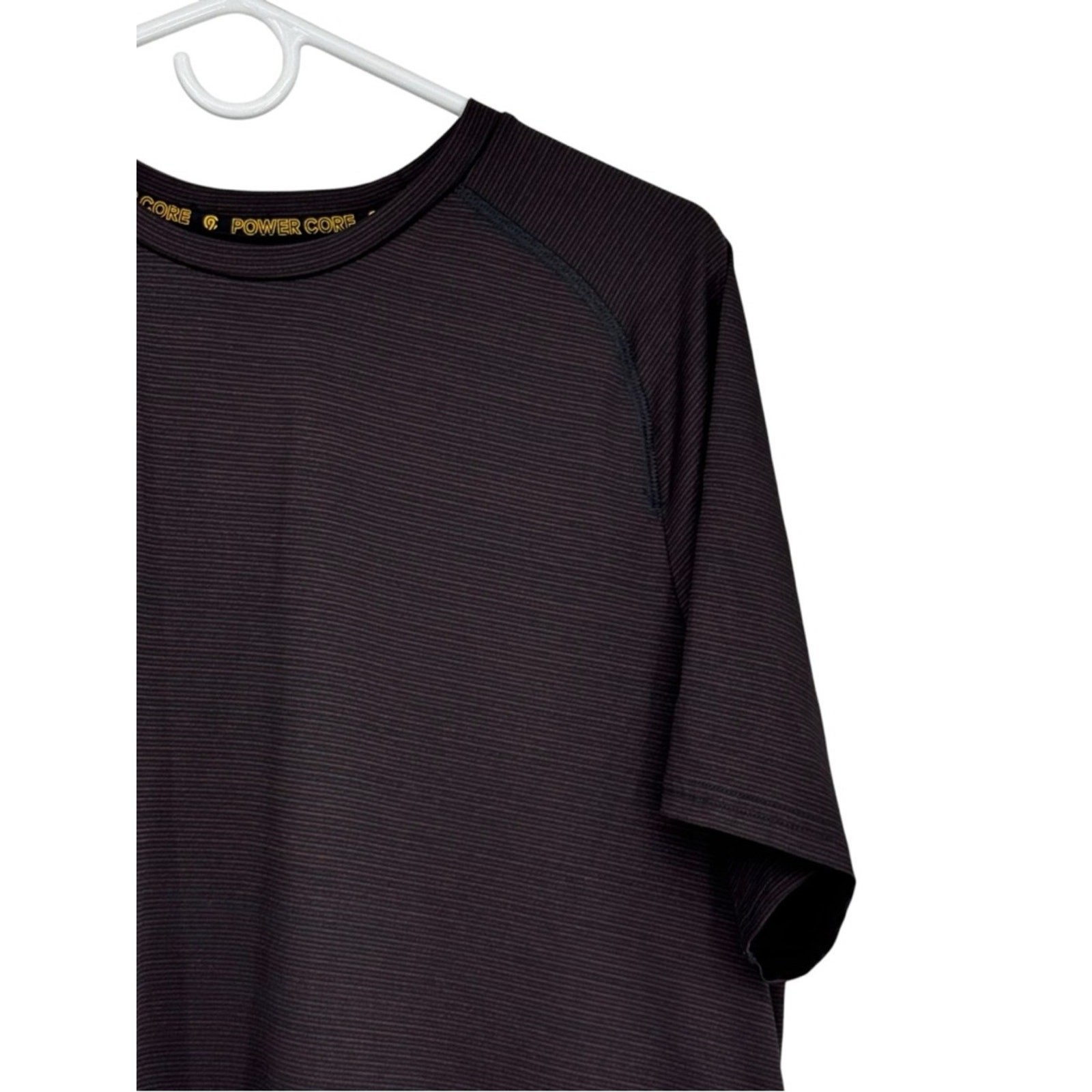 Champion Power Core XL Poly/Nylon/Spandex Black/Pink Micro Striped SS T-Shirt gallery