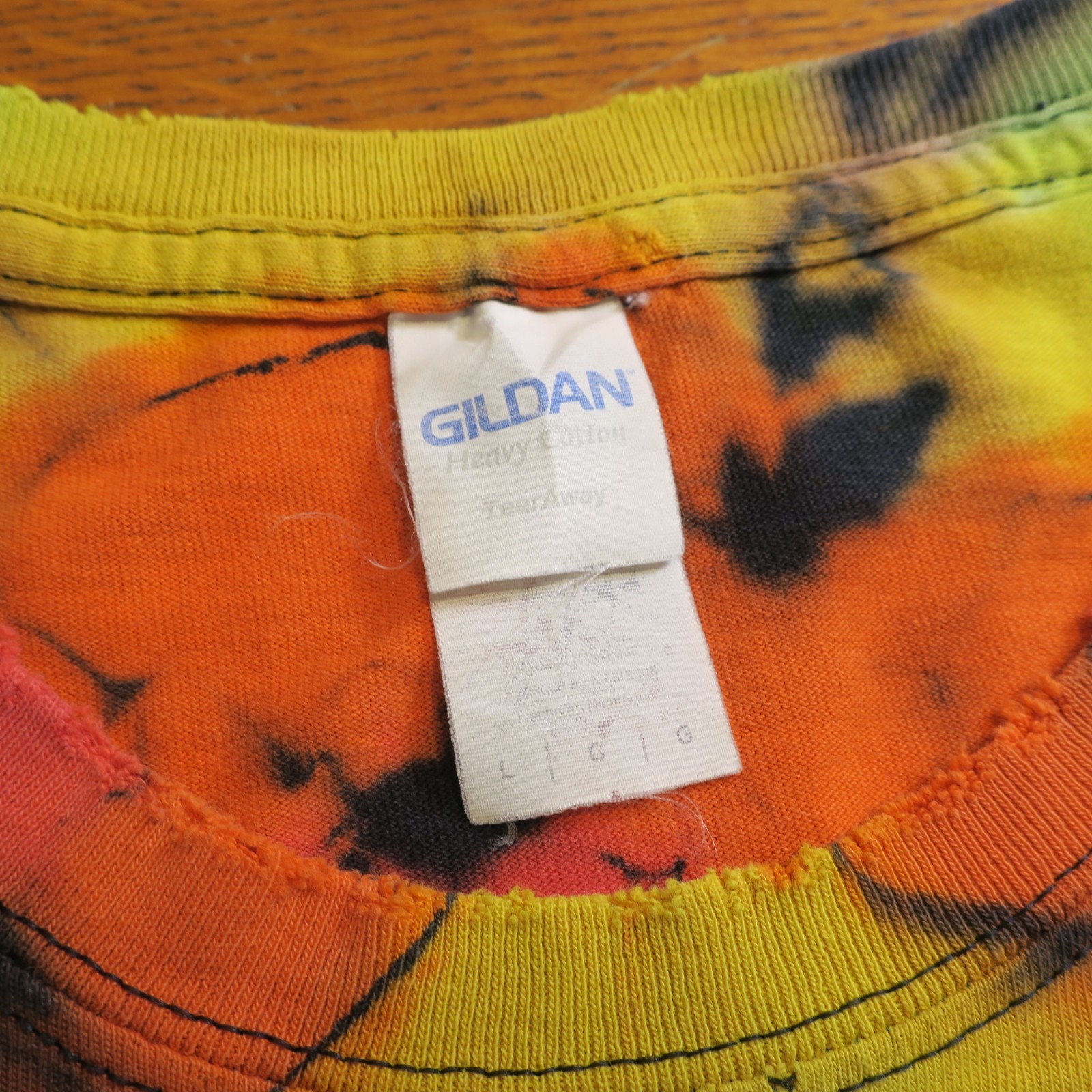Vintage Custom Peace sign Tie Dye Blank T-Shirt Large Distressed 90's Festival gallery