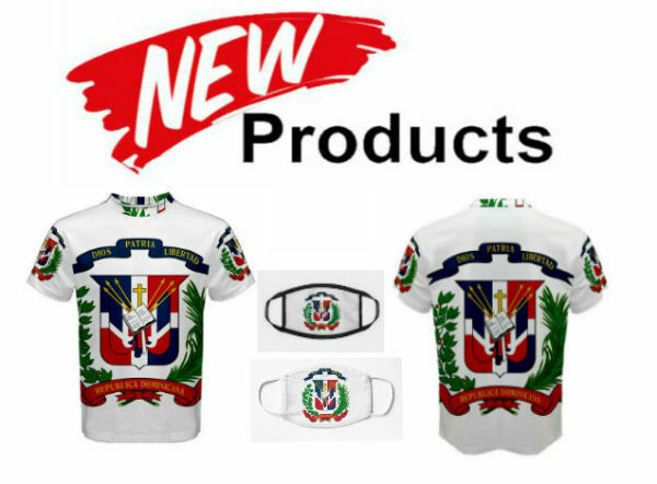 DOMINICAN REPUBLIC COAT OF ARMS FLAG MEN T-SHIRTS & FREE MASK CP BRAND gallery