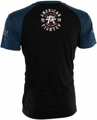 AMERICAN FIGHTER Bradley Black Blue Athletic Mens Crewneck T-shirt S-3XL NWT