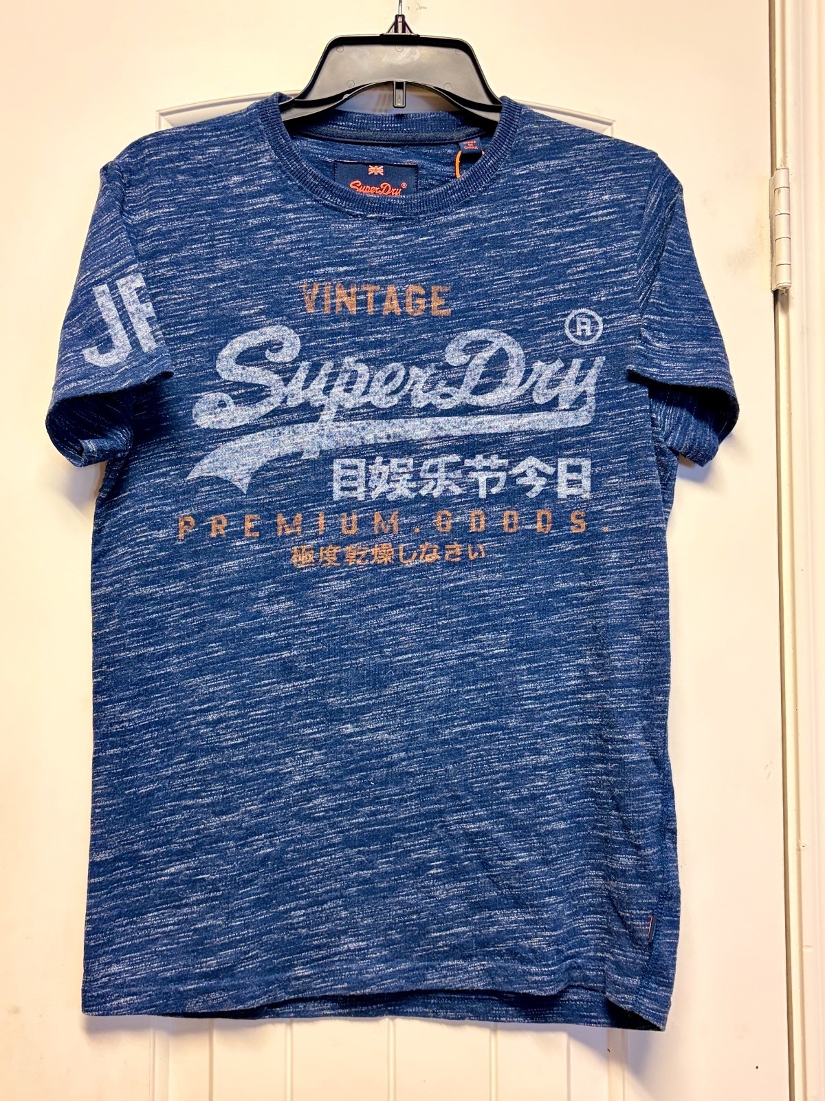 BNWT SUPERDRY Vintage Premium Goods Tee Navy Smoke Graphic Men T-Shirt Small S gallery