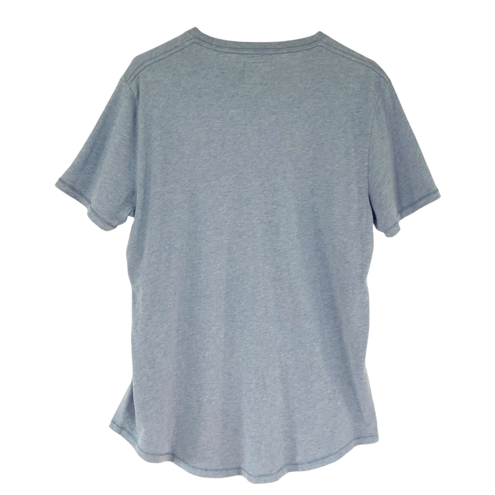 Abercrombie & Fitch Blue Herringbone Short Sleeve Pullover Crewneck T-Shirt Sz M gallery