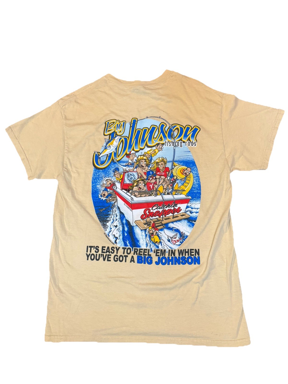 Big Johnson Drivers Fishing Rod Graphic T-Shirt Mens Medium Made Haiti Preowned gallery
