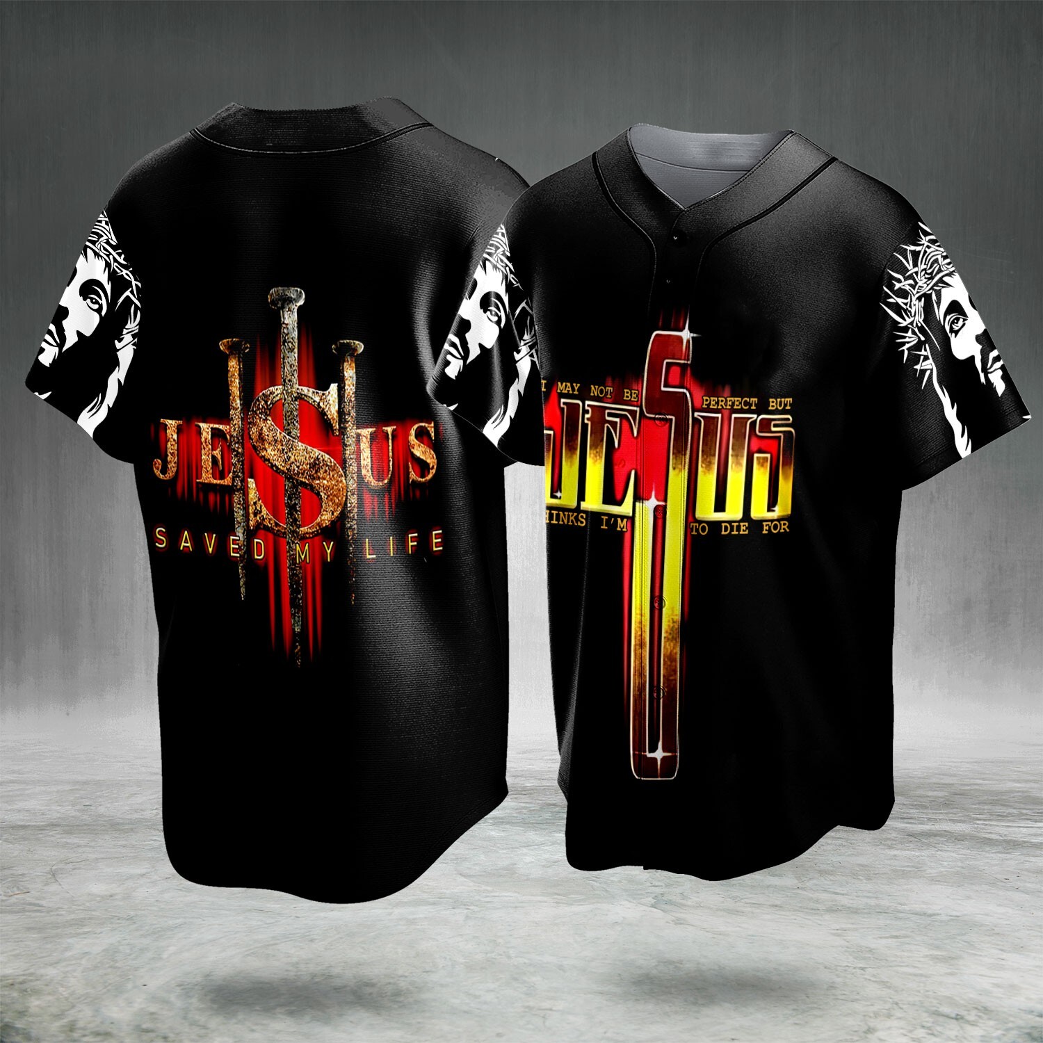 Jesus Lion I May Not Be Perfect Jesus Christian Baseball Jersey Full Size S-5XL gallery