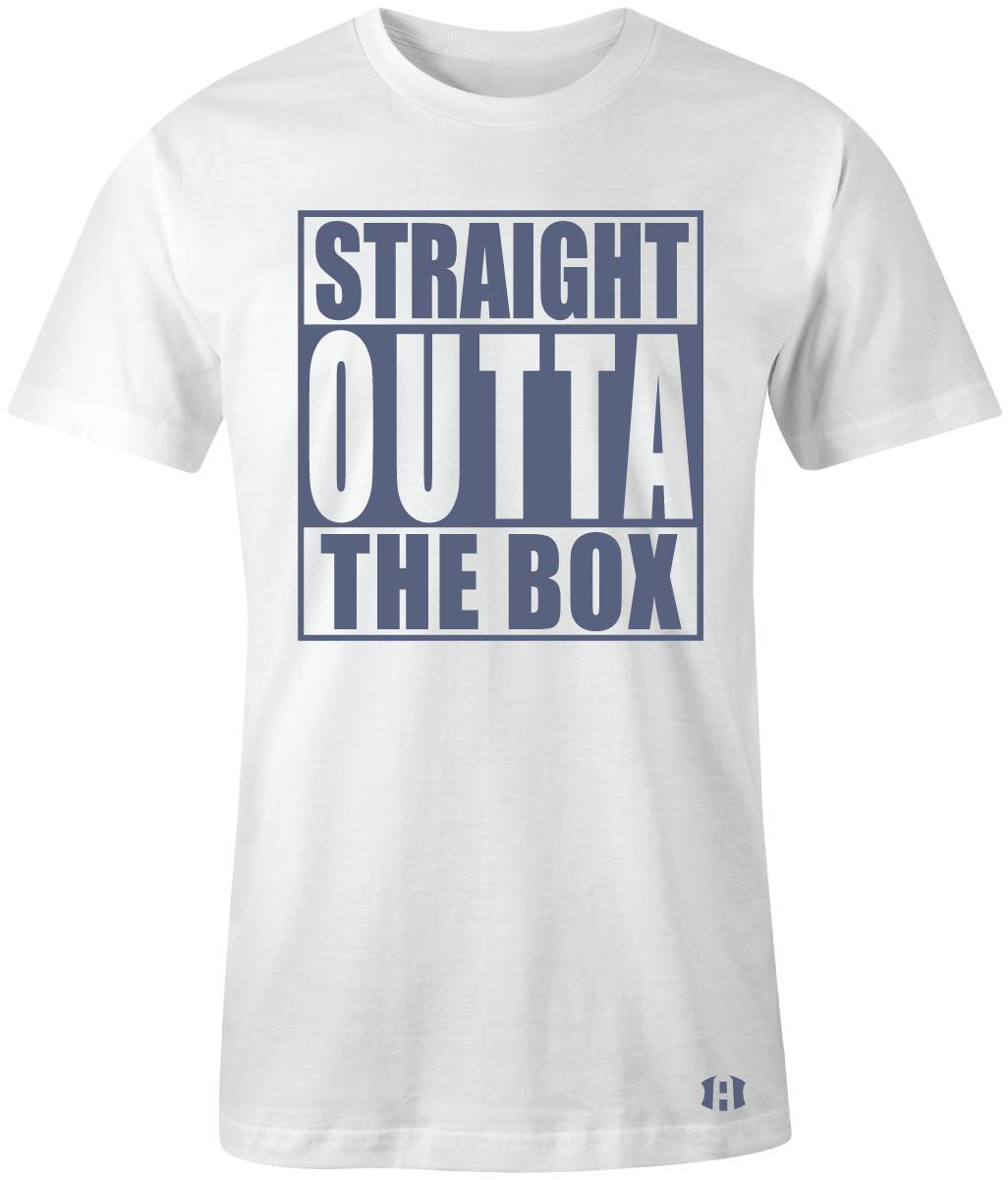 "STRAIGHT OUTTA THE BOX" T-SHIRT to Match Air Retro 11 Low Blue Moon gallery