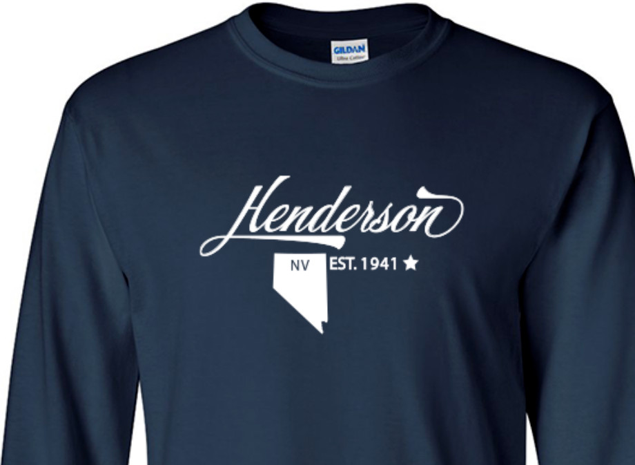 Henderson Nevada State T-Shirt Long Sleeve Graphic Tee Unisex apparel Text logo gallery