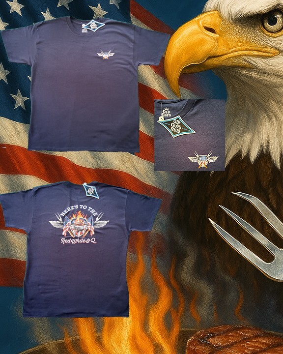 OLD GUYS RULE HERE’S TO THE Red White & Q Blue T-Shirt Sizes