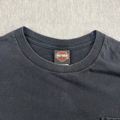 Vintage Harley-Davidson Flames Long Sleeve T-Shirt Sz XL Black Distressed Fader