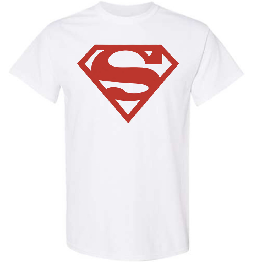 Superman Logo T-Shirt White Iconic Hero Graphic Tee Unisex Sizes S-2XL