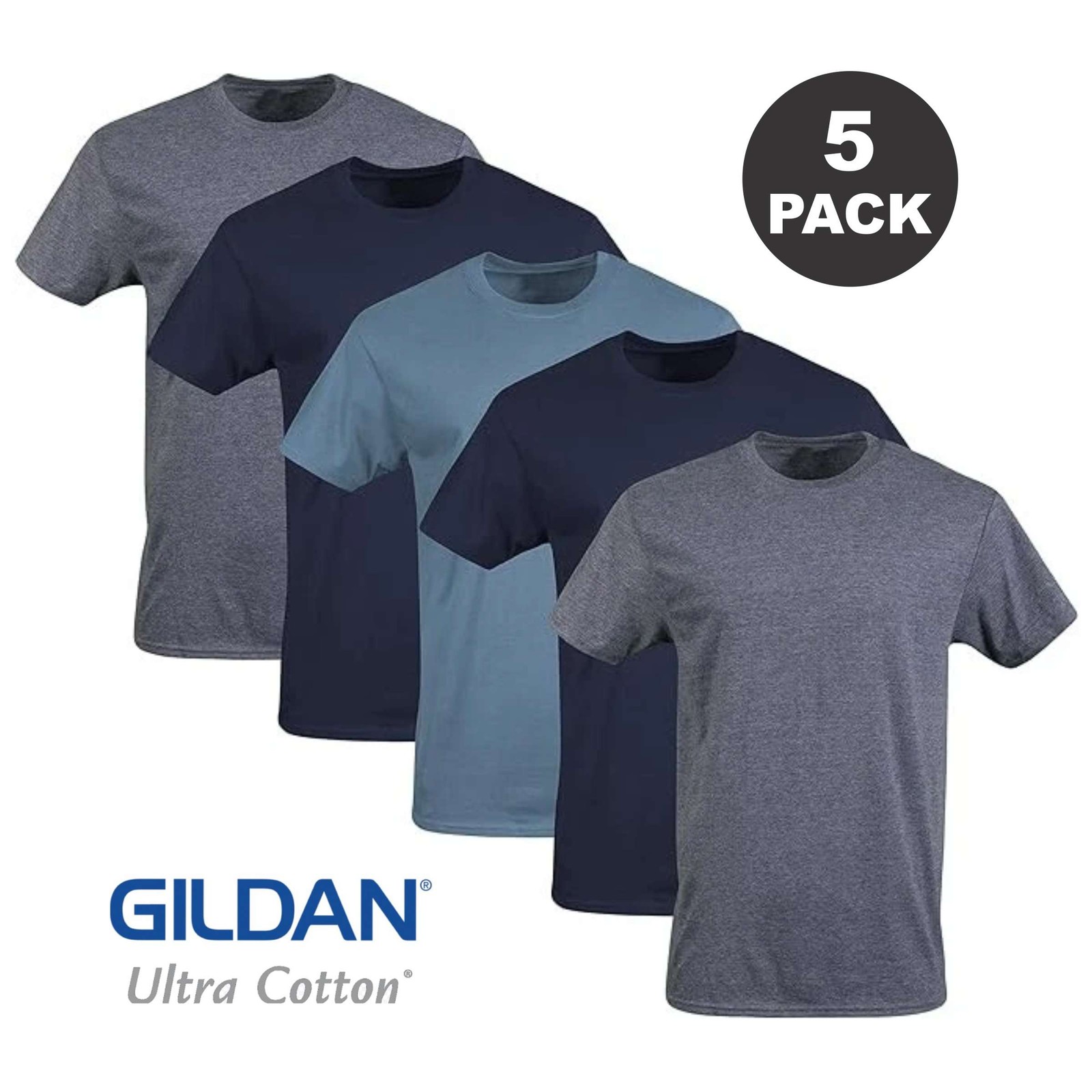 Gildan (5-pack) Bulk Solid ULTRA COTTON Short Sleeve Blank Tee T-Shirt S-5XL New gallery
