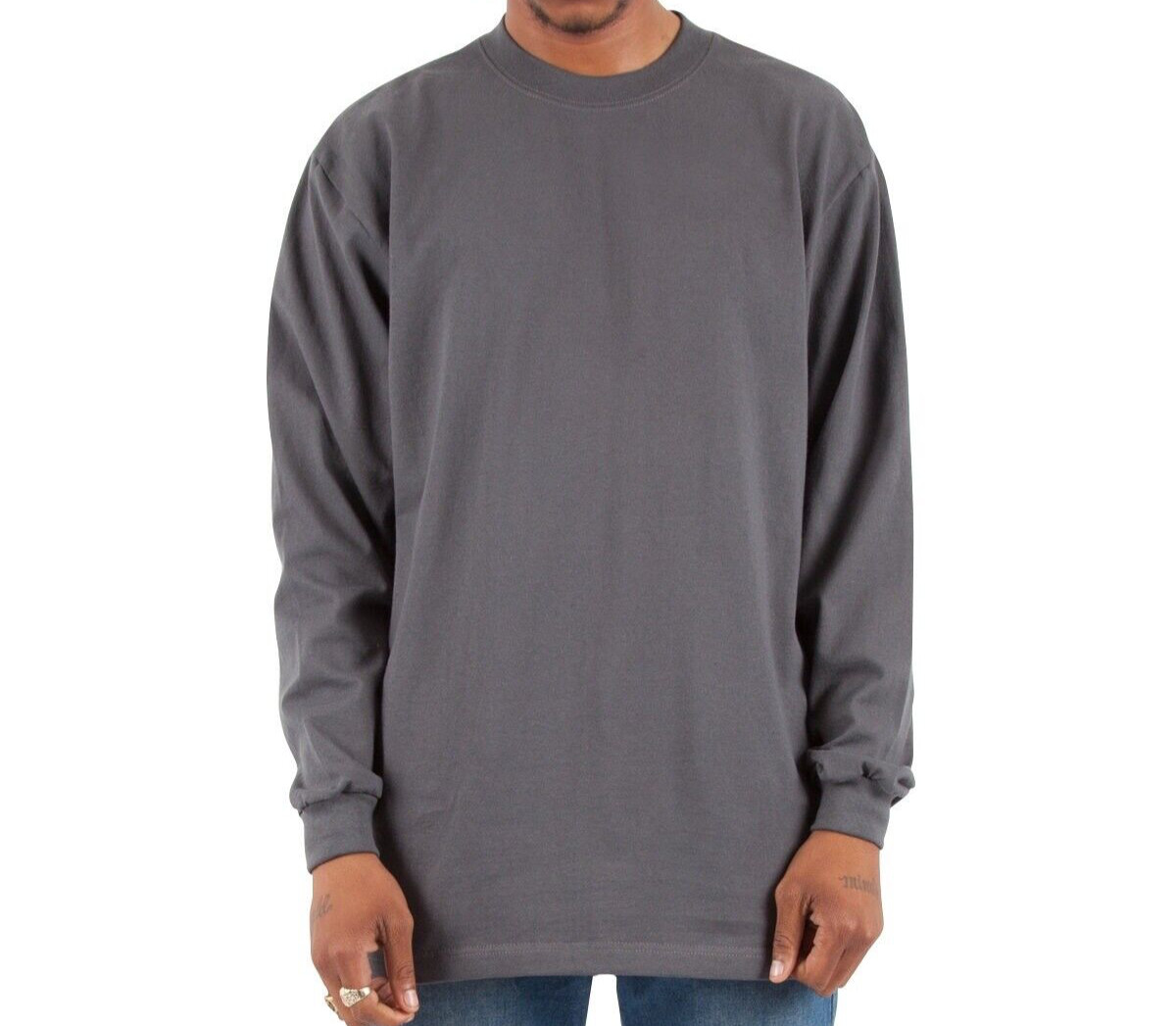 Shaka Wear Max Heavyweight Long-Sleeve T-Shirt Plain Crewneck Tee New S-5XL gallery