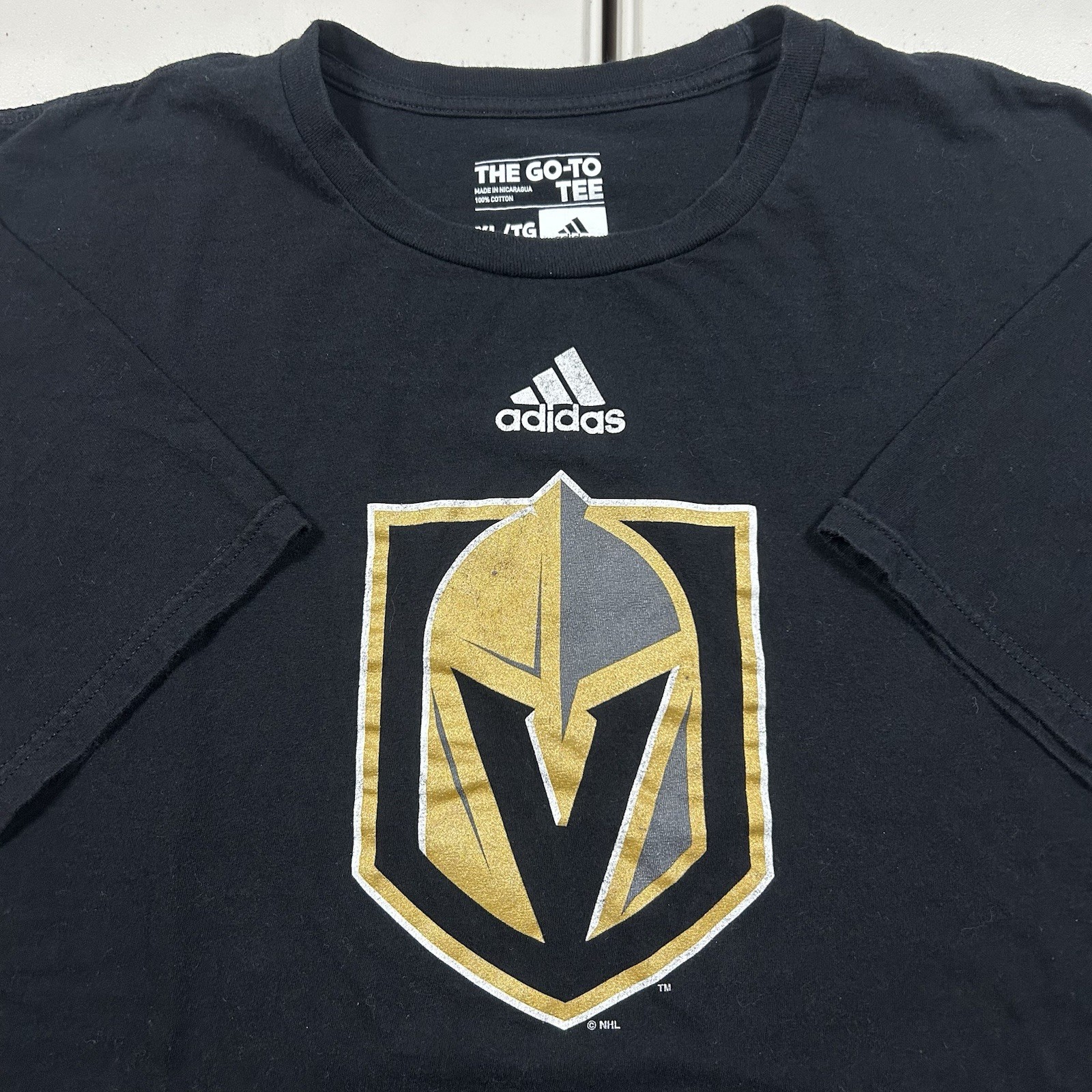 Adidas VGK Vegas Golden Knights Logo Graphic Shirt Men's Size XL Hockey NHL gallery
