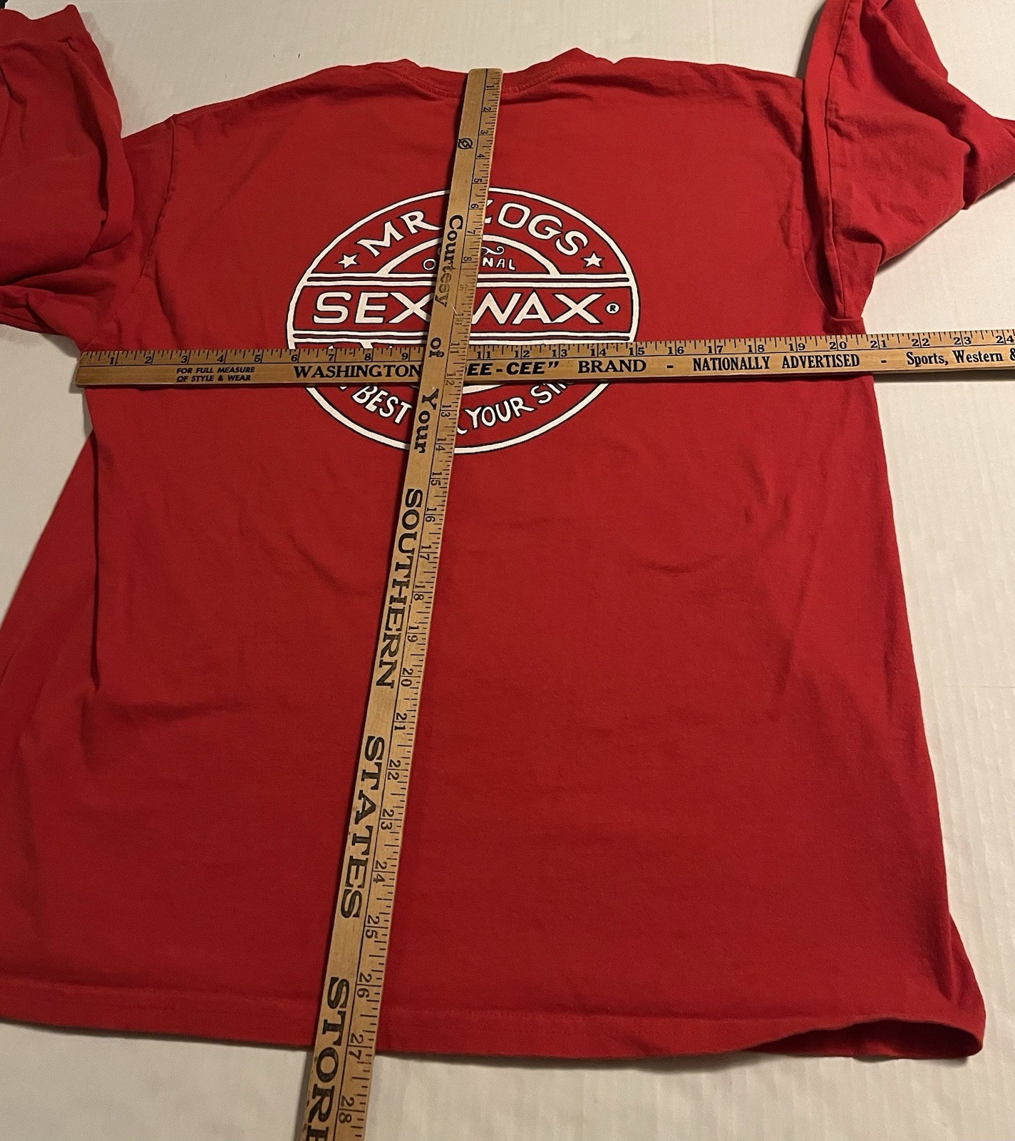 Mr Zogs Sex Wax Surf Board Wax Long Sleeve Red T-Shirt LARGE Beach Summer Ocean gallery