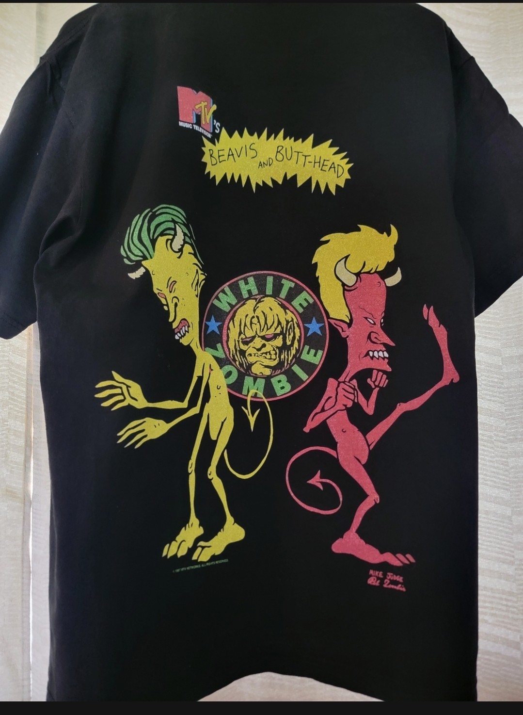 Beavis And Butthead Do AMERICA WHITE ZOMBIE ON A HEAVYWEIGHT SHAKA T SHIRT gallery