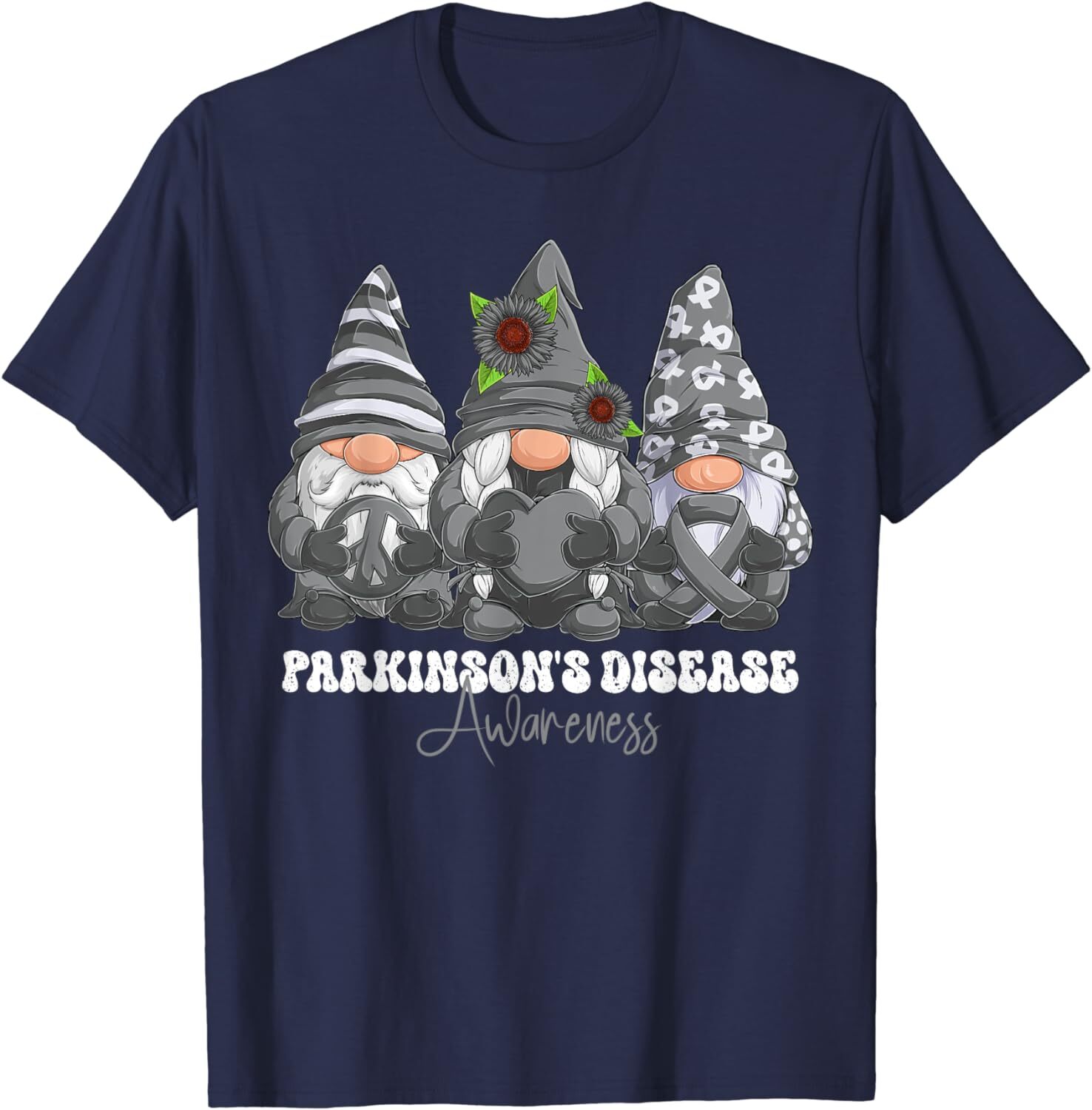 Parkinson’s Disease Awareness Month Gray Ribbon T-Shirt