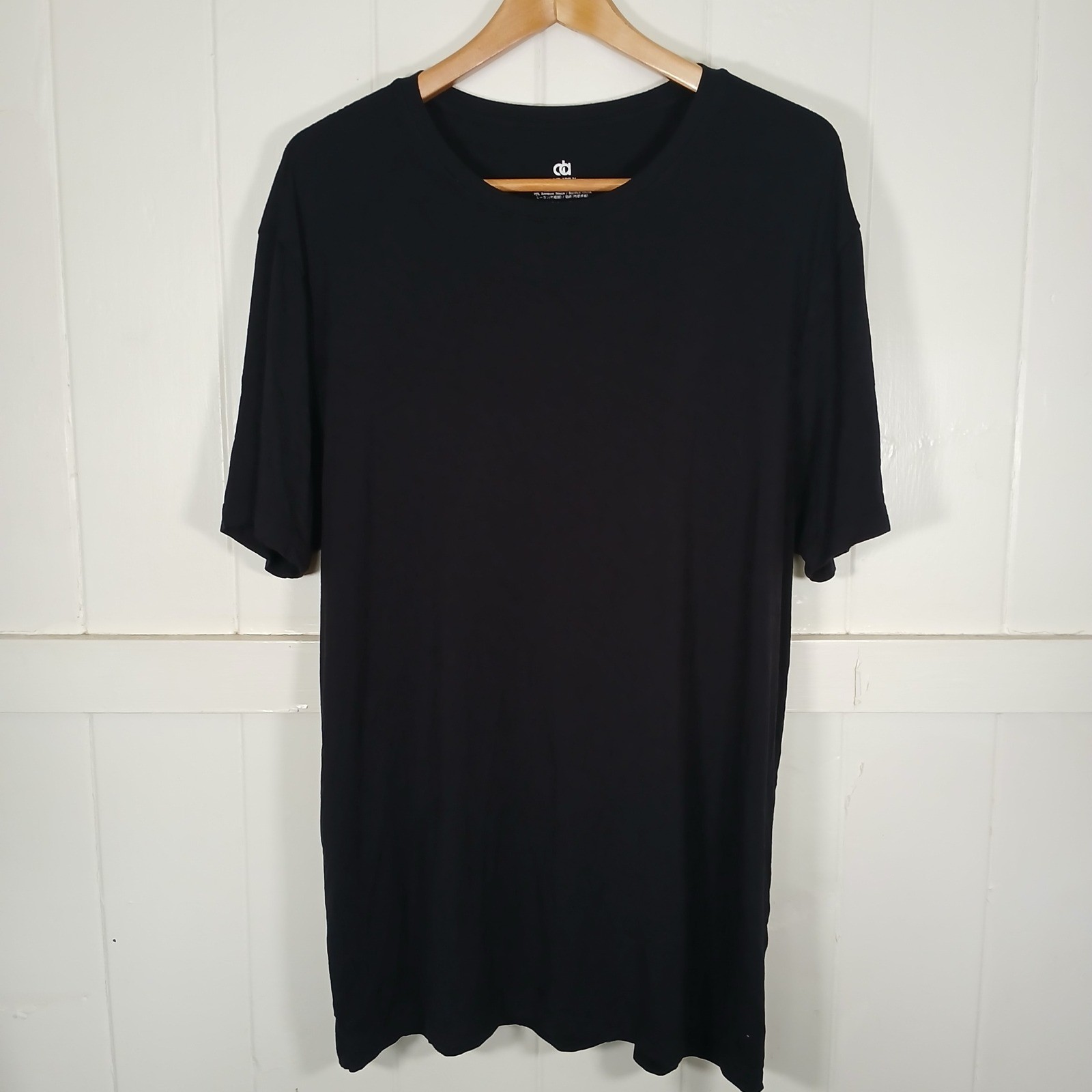 David Archy T-Shirt Mens XL Black Bamboo Rayon Stretch Crew Neck WL gallery