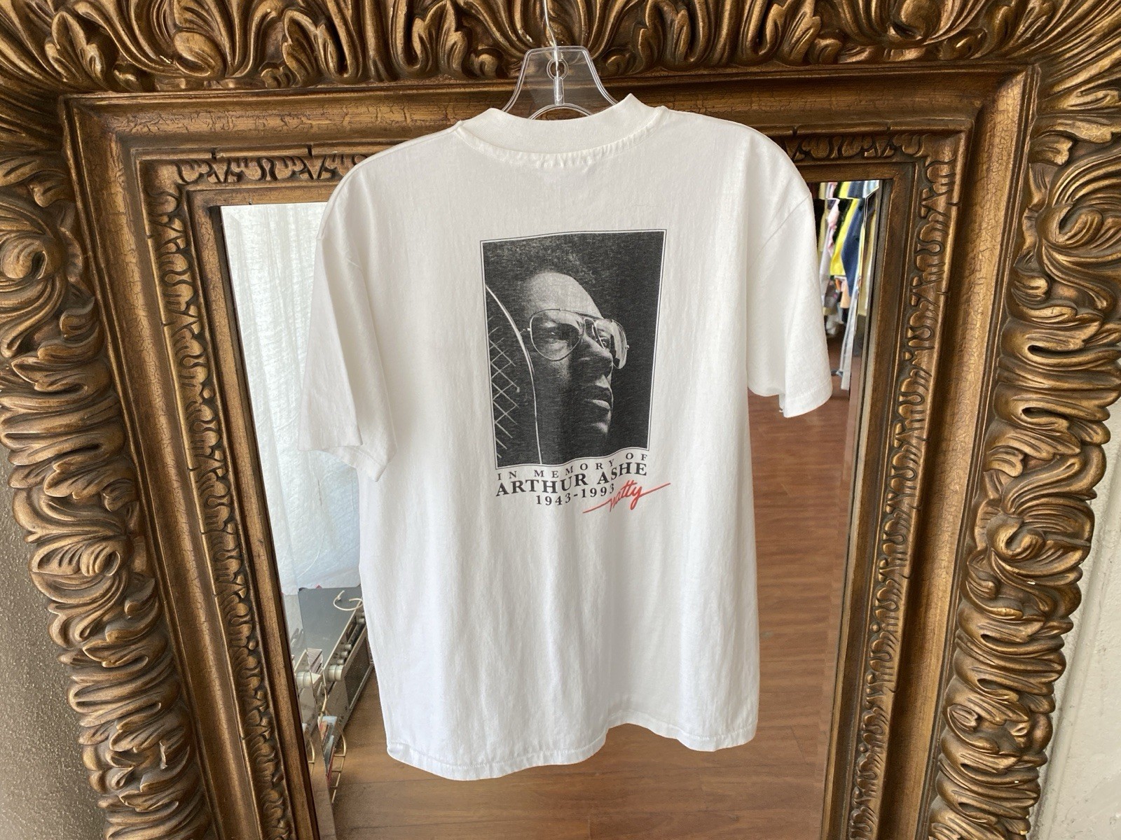 1996 vtg LOS ANGELES AIDS WALK ARTHUR ASHE MEMORIAL T-SHIRT L Natty 1990s Tennis gallery