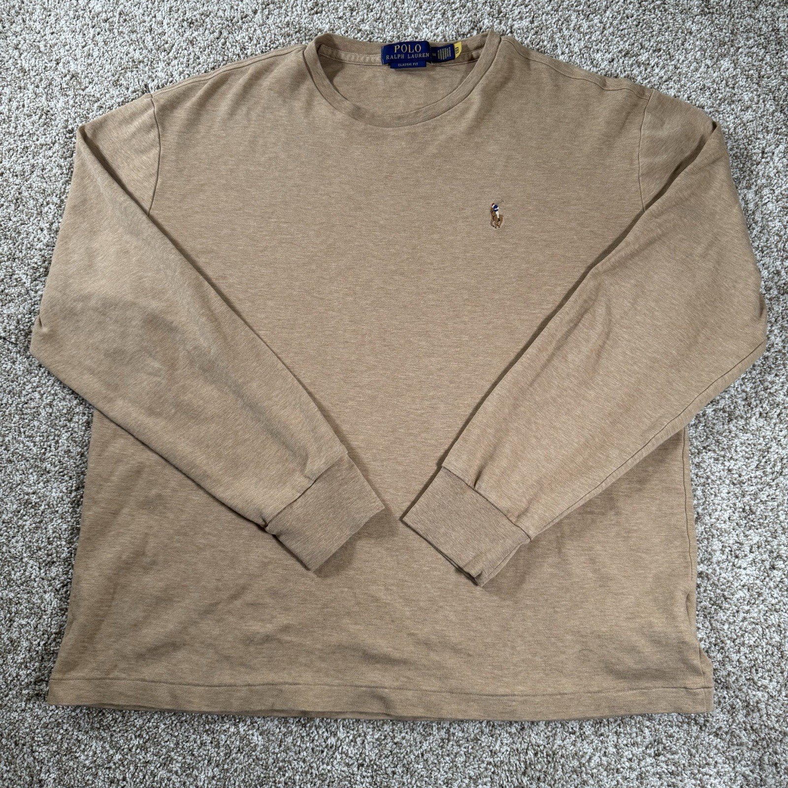 Polo Ralph Lauren Size M Long Sleeve Soft Cotton Classic Fit Cuffed Wrists Shirt