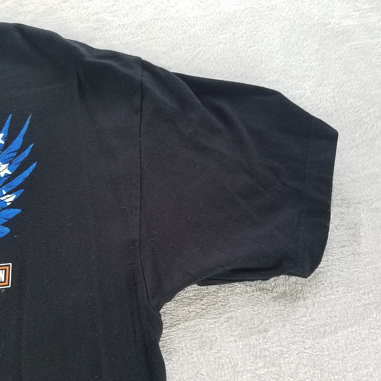 Mens Harley Davidson Graphic T Shirt Black Rolling America Flag-See Measurements gallery