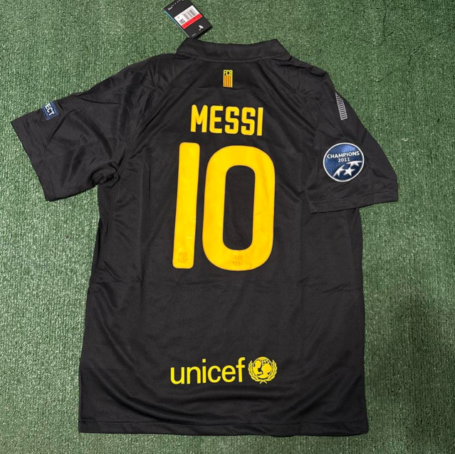 FC Barcelona 2011/2012 UEFA Champions League away Black jersey – Messi #10 shirt
