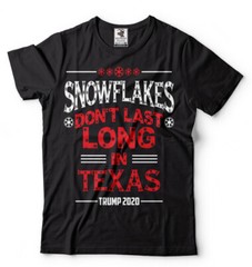 Snowflakes Dont Last Long in Texas Mens Tee shirt Trump 2024 Rally Campaign Tee