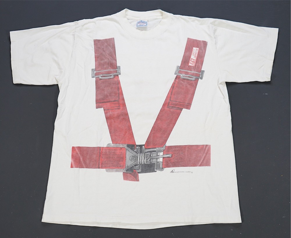 Rare VTG Accurate Graphic Industries Strap In Shut Up and Hang On T Shirt 90s XL