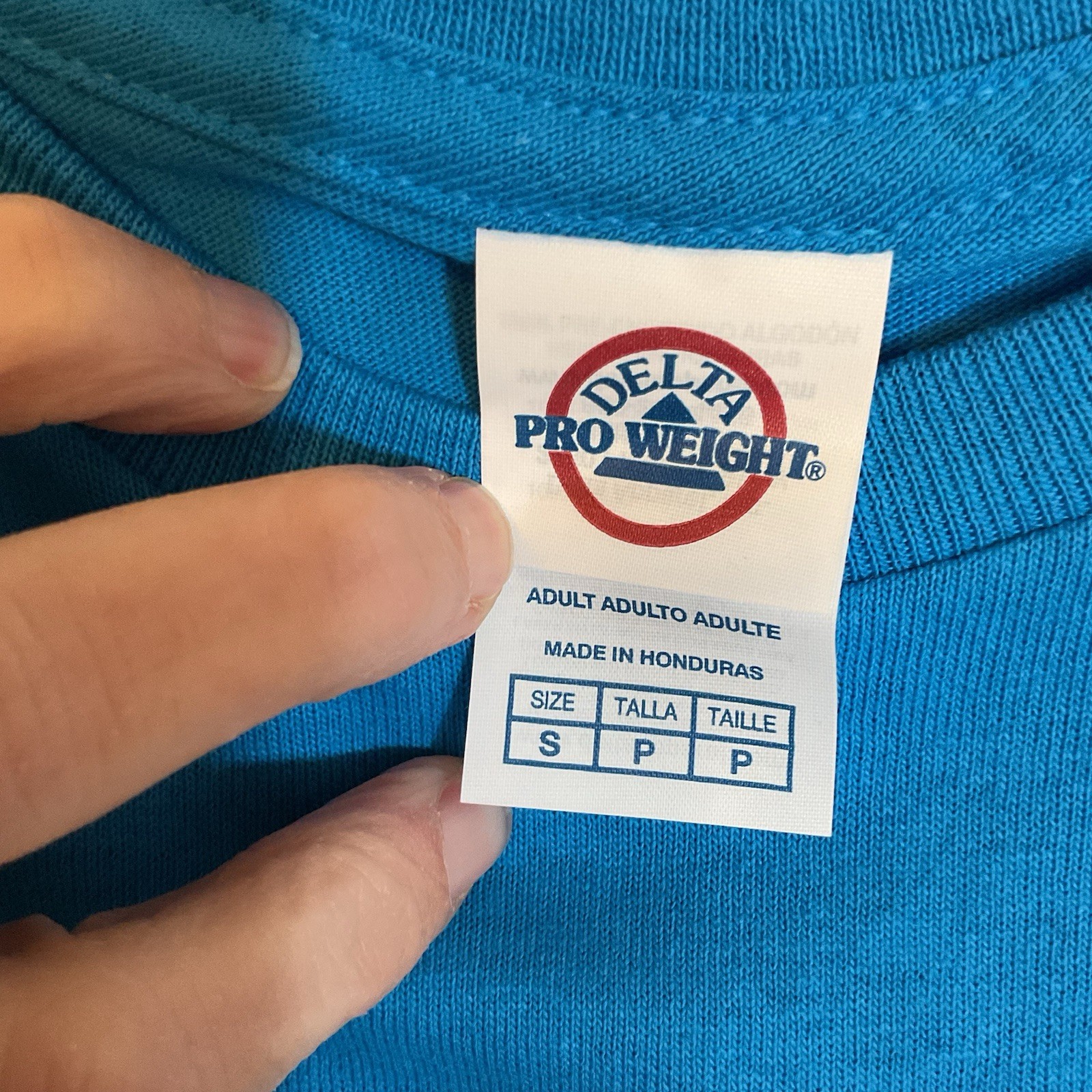 Delta Pro Weight Funny Graphic T-Shirt Adult Small Blue “Kind of Give a Damn” gallery