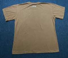 Pralijy Spell-Out Double Sided Brown Logo T-Shirt Sz L Double Sided Casual City