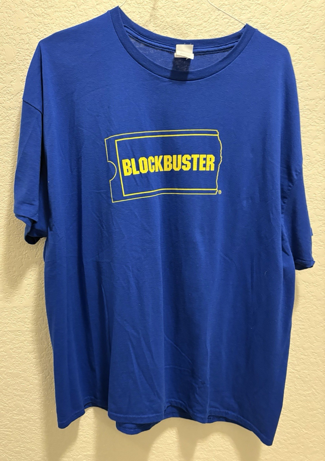 Last Blockbuster on the Planet shirt 2XL Blue Crew Neck Double-Sided Graphic Tee