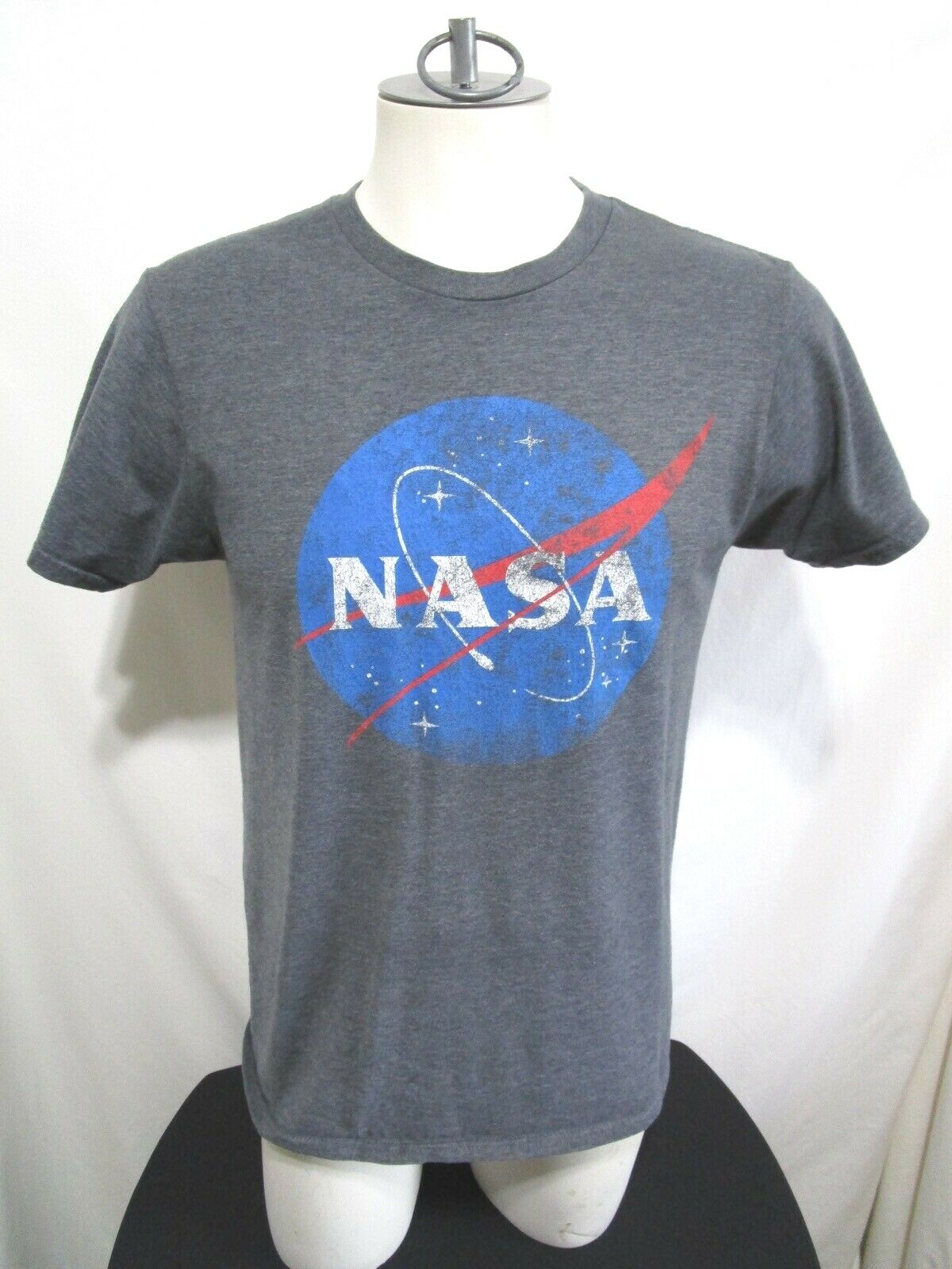 N.A.S.A. Logo Heather Gray T Shirt Men Size M gallery