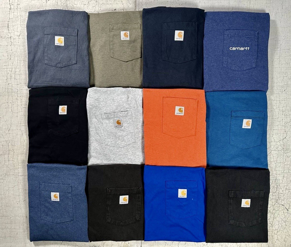 Carhartt Pocket Tee Bundle Lot of 12 Size XL Workwear T Shirts USA Mix