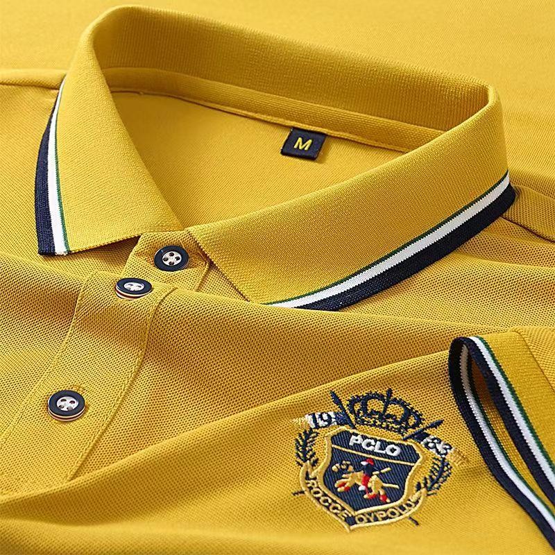 Nueva camisa polo bordada de manga corta para hombre, informal de negocios gallery