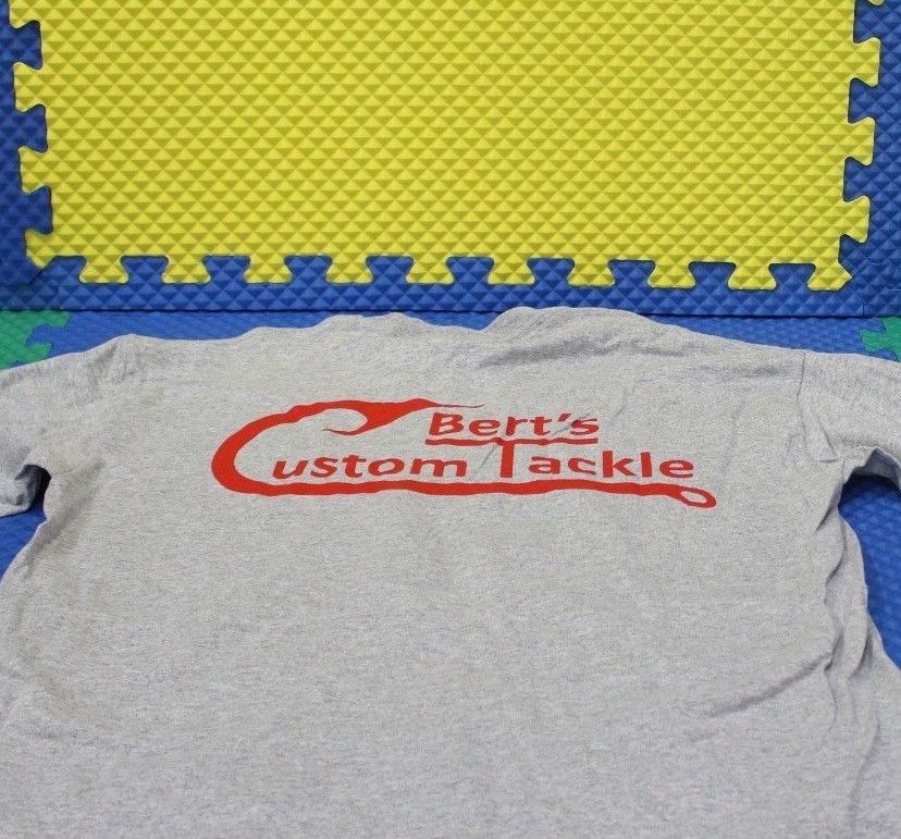 Berts Custom Tackle Gray Short SLV 50/50 Poly Cotton Dry Blend Choose Size gallery