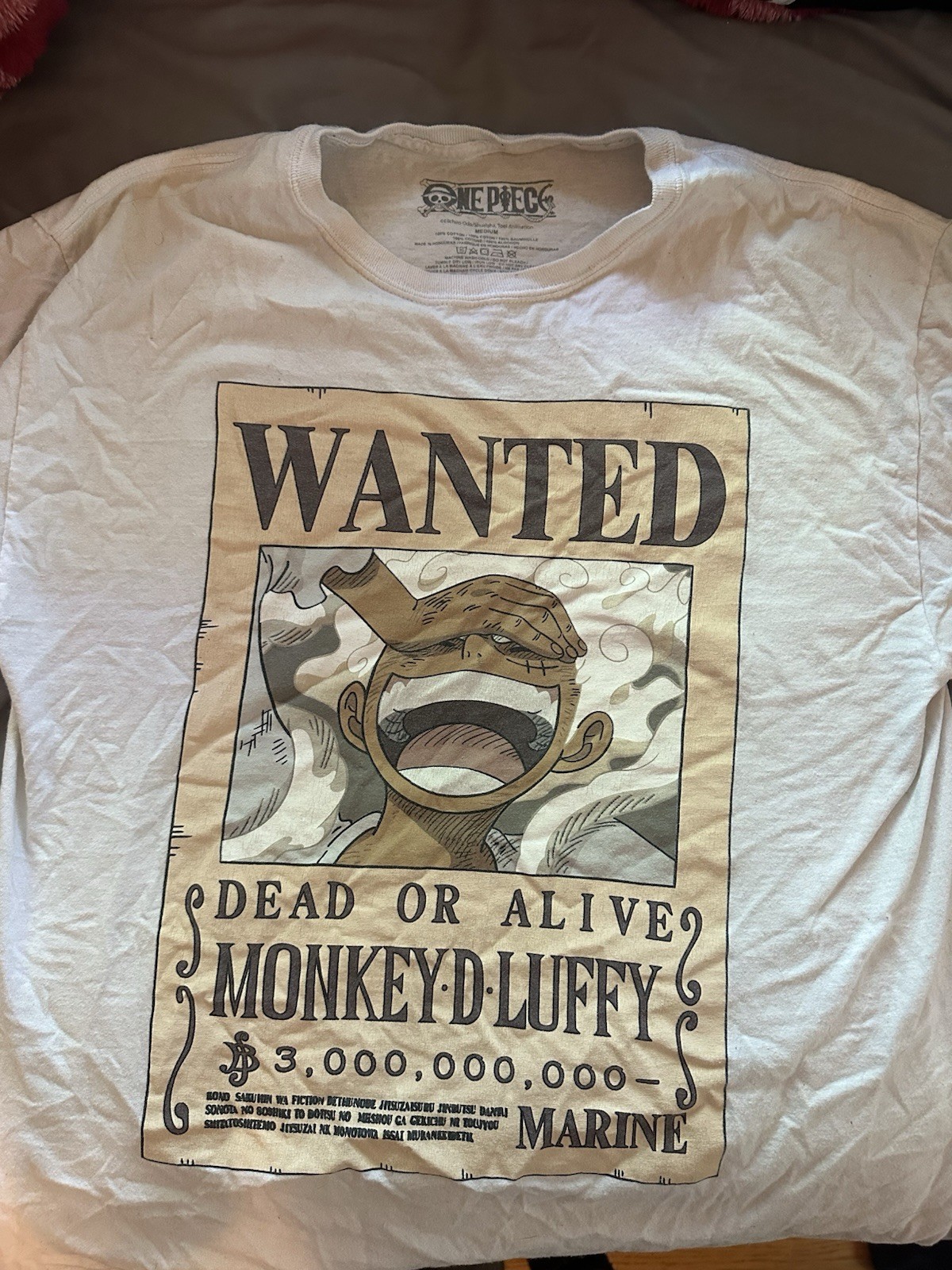 Monkey D. Luffy Gear 5 Wanted Poster T Shirt – Men’s Medium