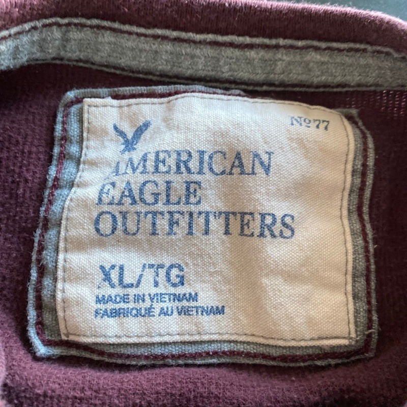 American Eagle Shirt XL Waffle Thermal Y2k Long Sleeve Graphic Preppy Grunge gallery