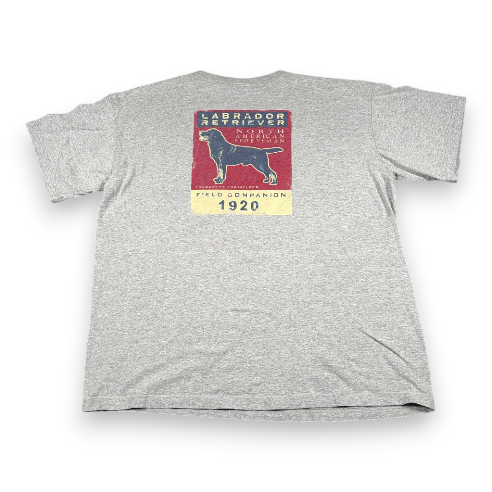 Vintage Labrador Retriever Shirt Adult 2XL XXL Gray Dog American Sportsman 90s gallery
