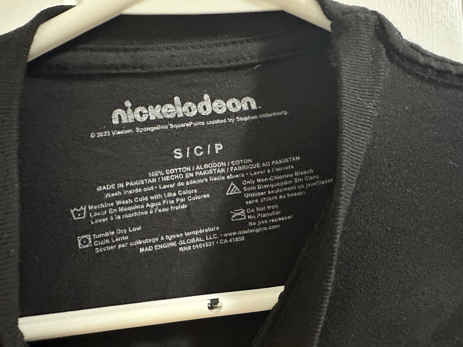 NEW Nickelodeon SpongeBob Square Pants Black T shirt Men's Small NWOT NICE COND gallery