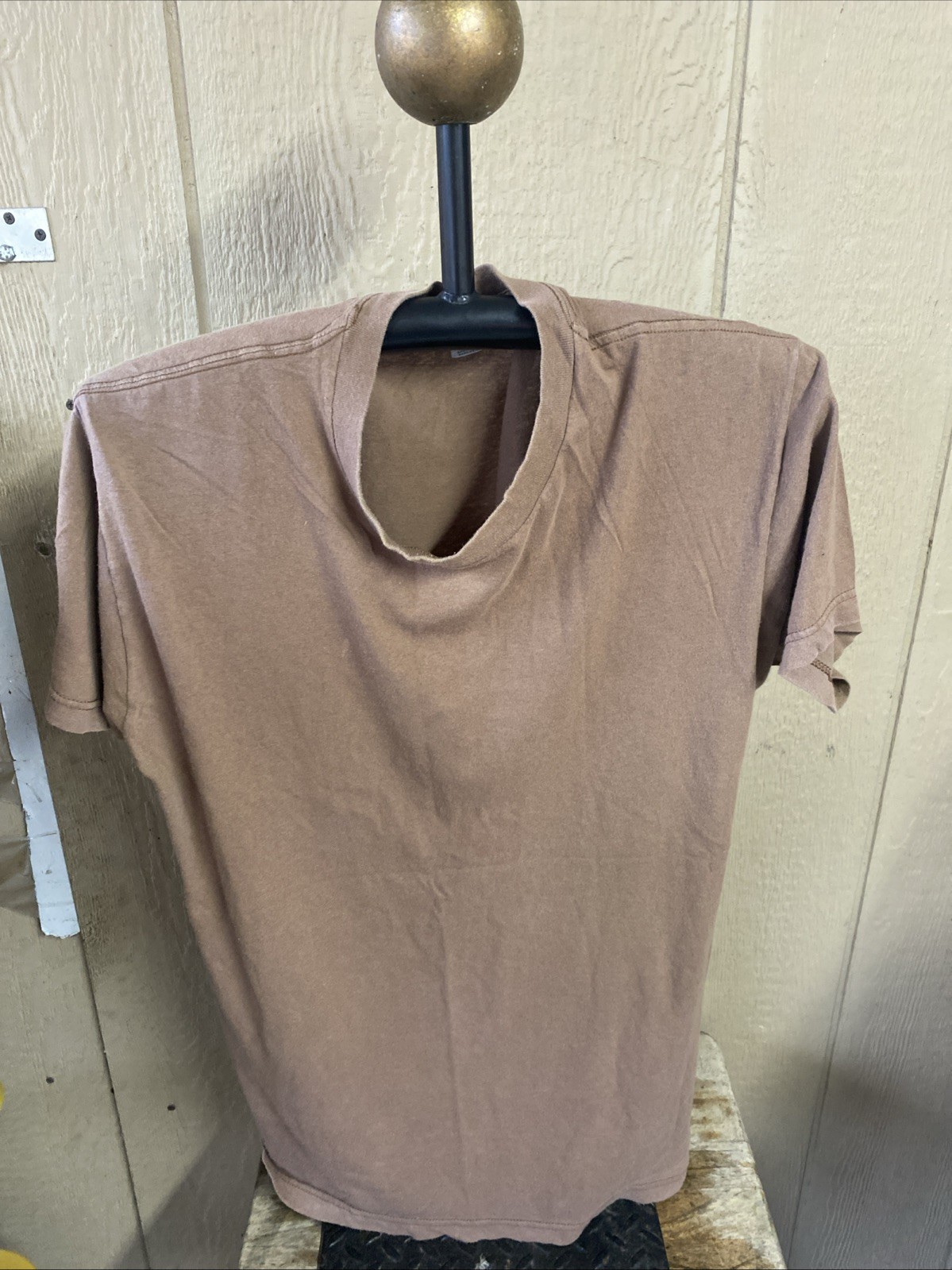 Vtg Brown Mens Large Sp0100 Campbellsville Military T-Shirt 100% Combed Cotton