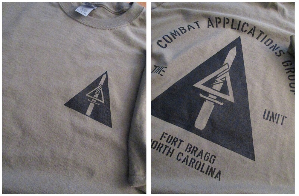 Delta Force CAB (1st SFOD-D) The Unit Silk-Screened T-Shirt LARGE Army TAN