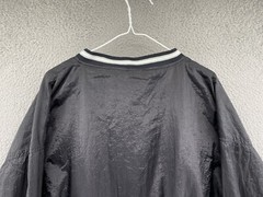 Vintage Spalding Black Jacket Nylon Shell Wind Breaker Mens Size Medium READ