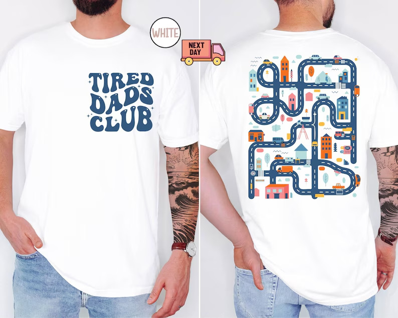 Tired Dads Club Shirt, Construction Dad Shirt, Play Cars On Dads Back gallery