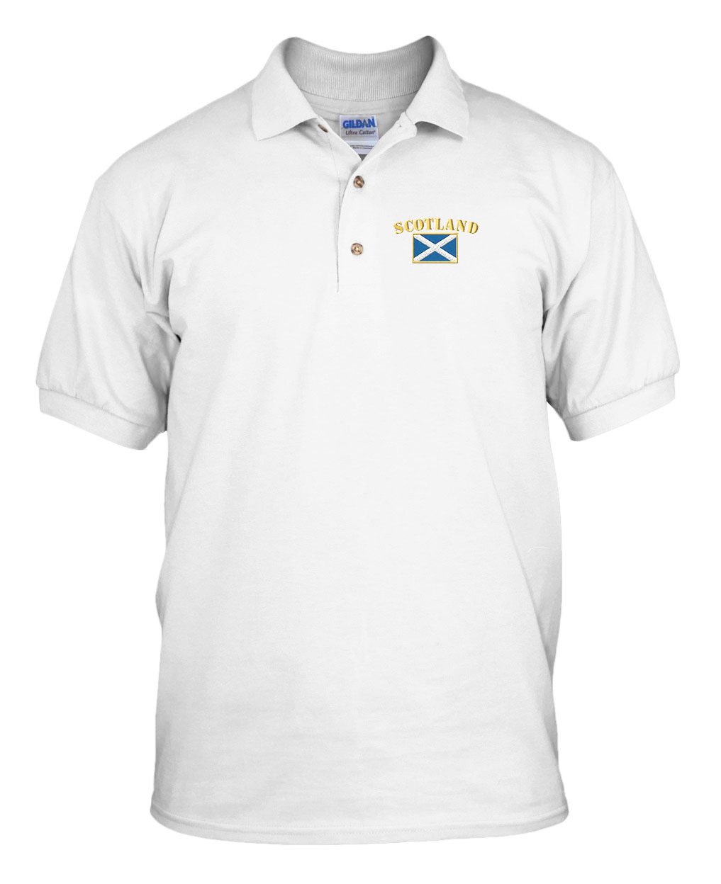 SCOTLAND FLAG Embroidery Embroidered Golf Polo Shirt gallery