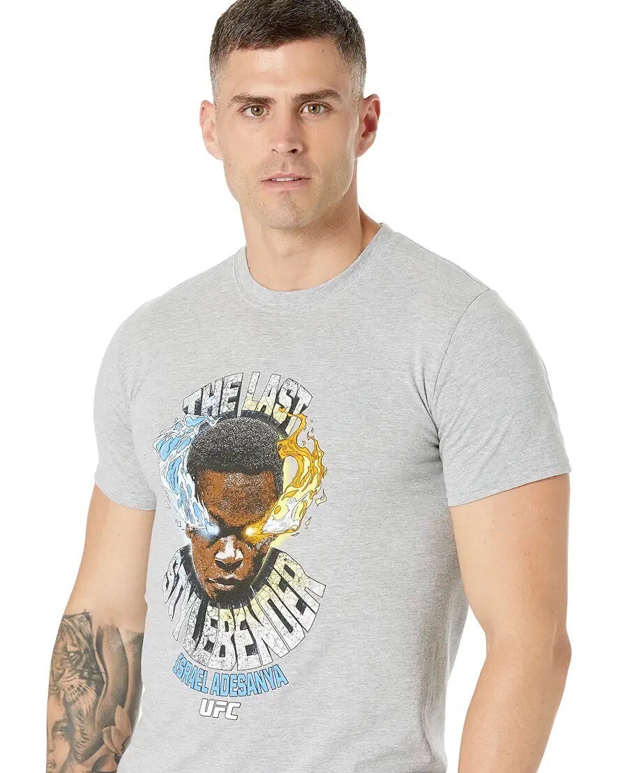 Israel Adesanya The Last Stylebender MMA Graphic Grey T-Shirt Men’s Size Large gallery